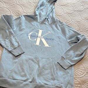 Calvin Klein Jeans Sky Blue Logo Pullover Hoodie